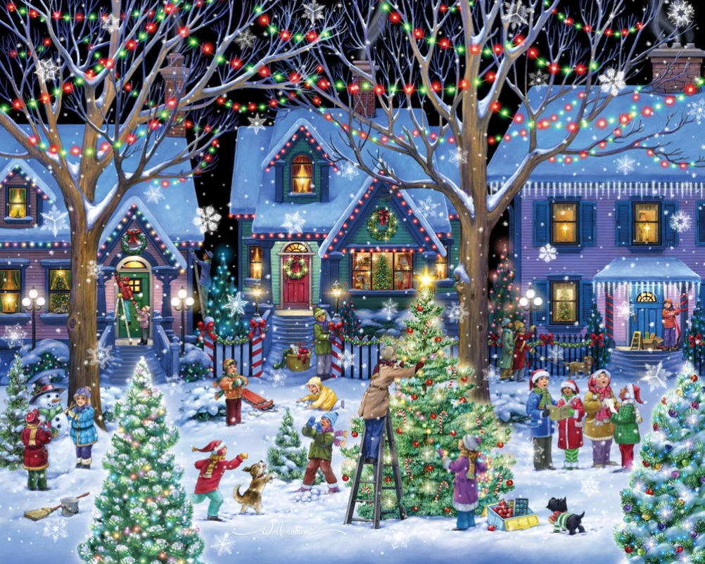 Christmas Cheer Jigsaw Puzzle Advent Calendar - 1000 Piece Jigsaw in Christmas Cheer Puzzle Fill-In Answers