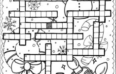 Christmas Crossword Puzzle Coloring Sheet pertaining to Abcya Christmas Crossword Puzzle