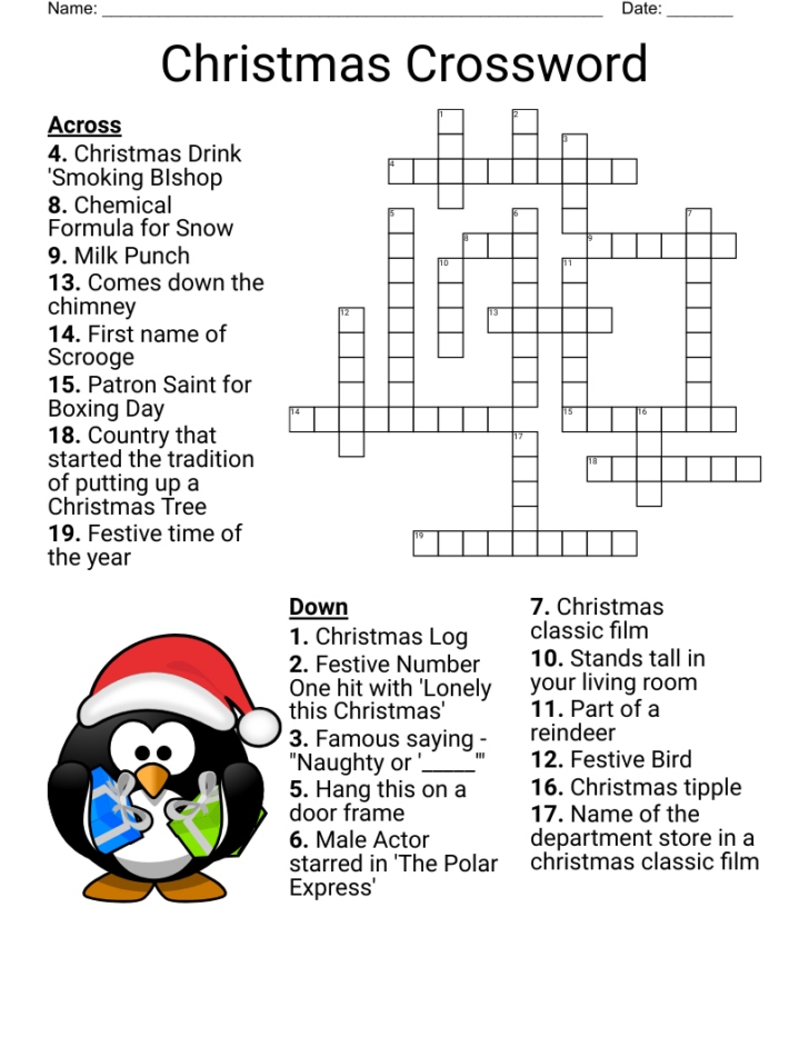 Christmas Witch Movie Crossword Puzzle