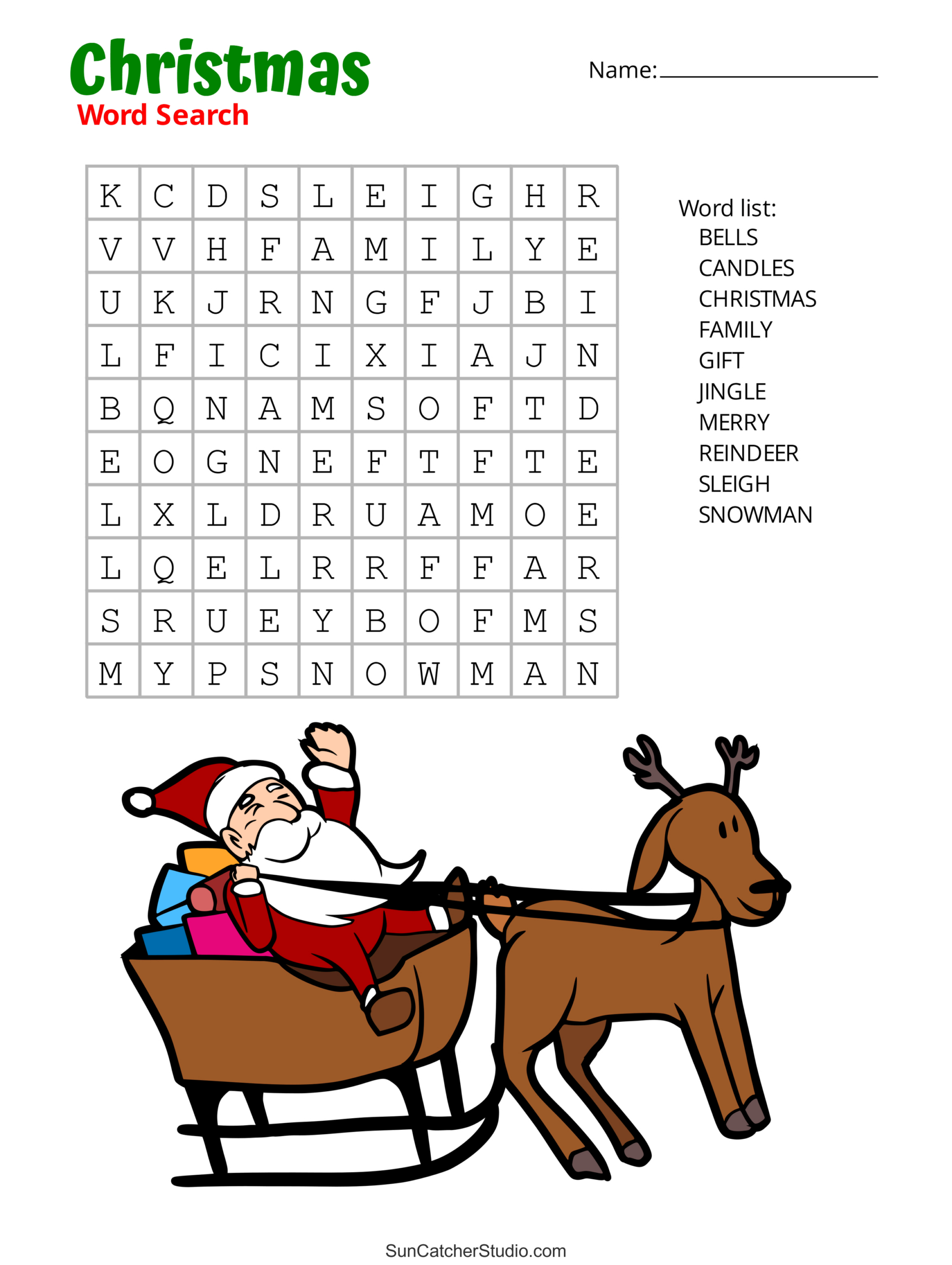 Christmas Word Search (Free Printable Pdf Puzzles) – Free throughout Christmas Puzzle Page For Adults