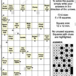 Clues In Squares Crossword Puzzle Arrow Word Puzzle: Stock Throughout Printable Arrow Word Puzzle