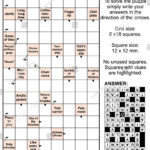 Clues In Squares Crossword Puzzle Arrow Word Puzzle Stock Vector Throughout Printable Arrow Word Games