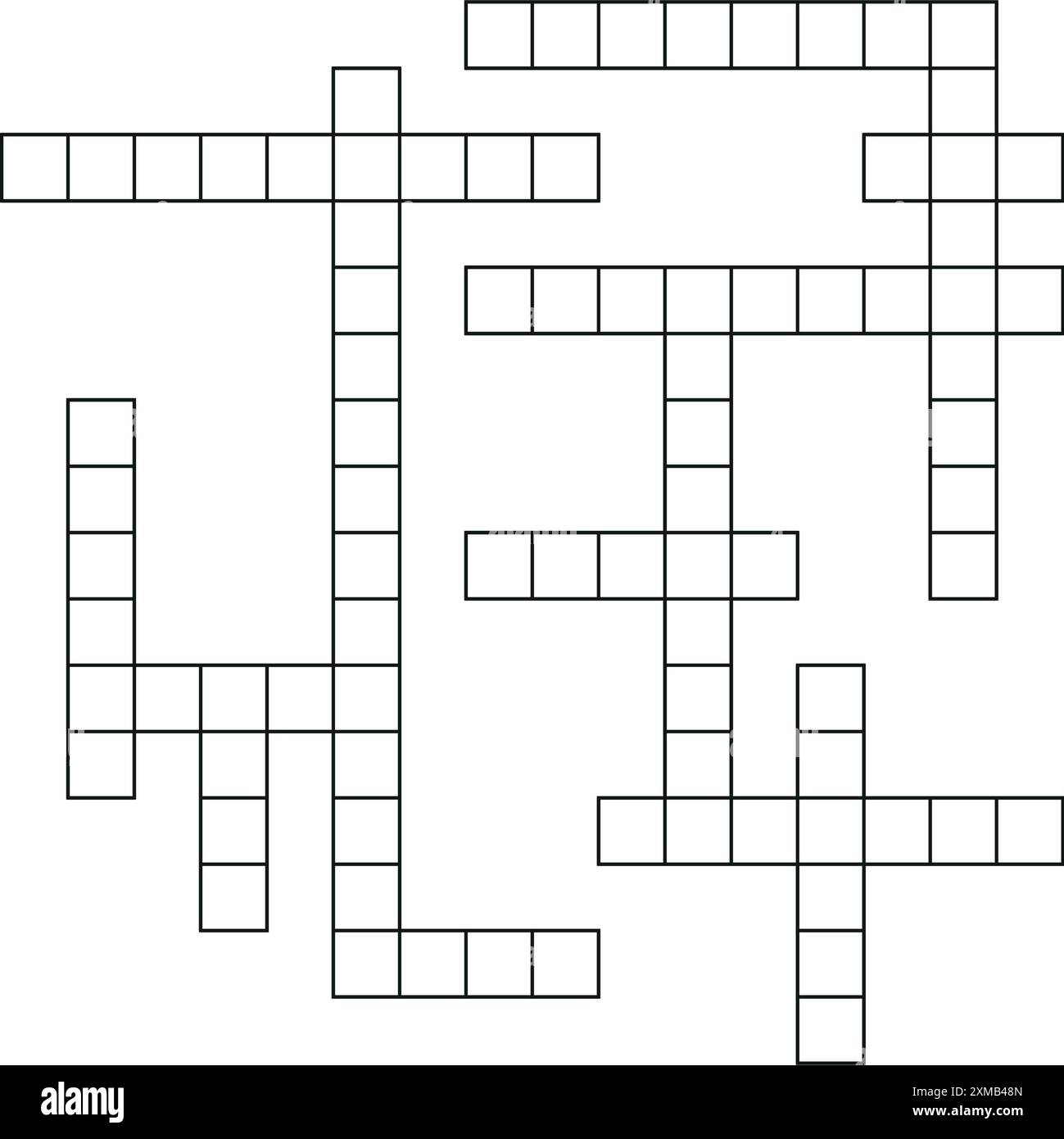 Crossword Puzzle Template With Blank Word Grid. Pattern For for Blank Crossword Grid Printable
