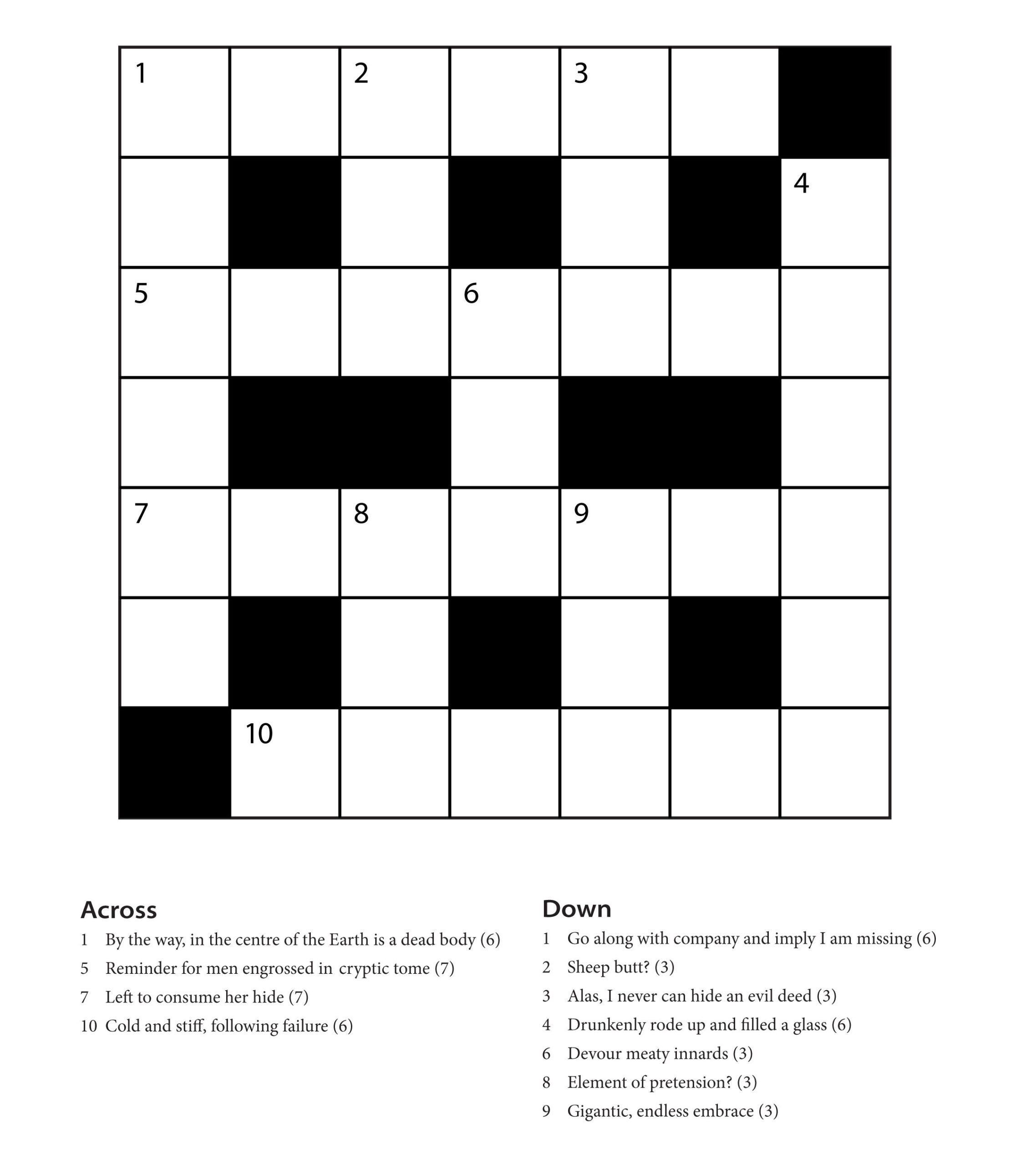Cryptic Crosswords For Beginners « Bene Factum throughout Easy Cryptic Crosswords Free Download