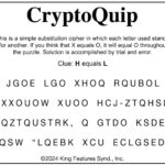Cryptoquip: June 13 — Your West Central Voice Intended For Free Printable Cryptoquips With Clue Letter