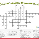 Dementia Friendly Holiday Crossword Puzzle : Oakwood Creative Care With Regard To Free Crossword Puzzles Festive