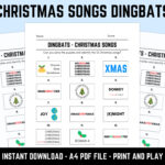 Dingbats Printable   Etsy Singapore For Easter Dingbat Puzzle Free Printable