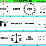 Dingbats Quiz #8 » Find The Answers To Over 730 Dingbats! » Words With Dingbats Easy With Answers