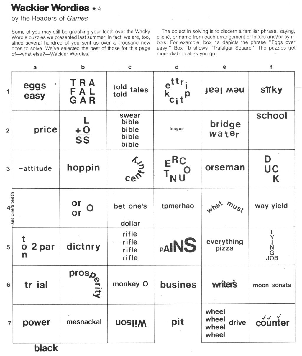 Discover 7 Games And Jokes And Riddles Ideas | Brain Teasers, Word for Wacky Wordies Answers Page 93