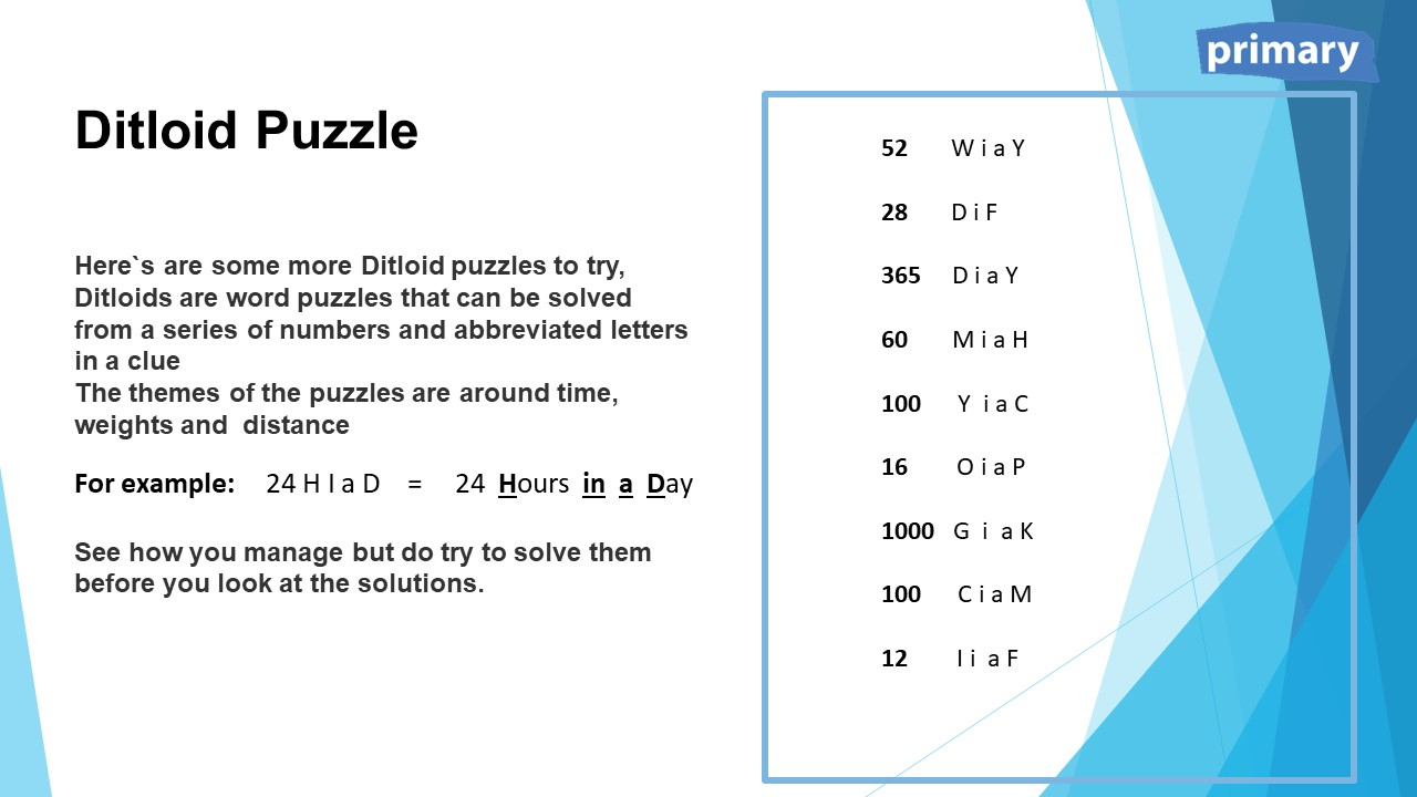 Ditloid Puzzle 2 | National Parents Council with regard to Ditloid Puzzles