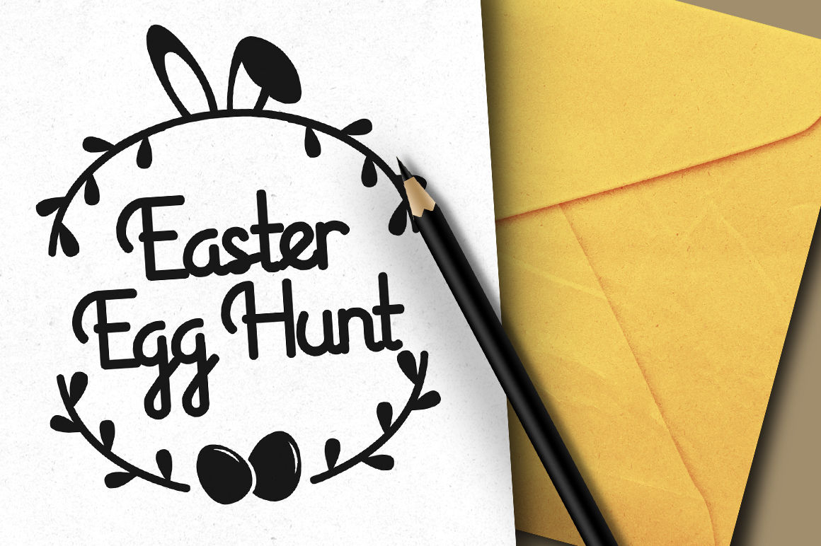 Easter Egg Dingbatsfontdation Studio | Thehungryjpeg for Easter Dingbats