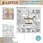 Easter Rebus Game Puzzles 351–375 Worksheets | Madeteachers Within Easter Rebus Puzzles With Answers