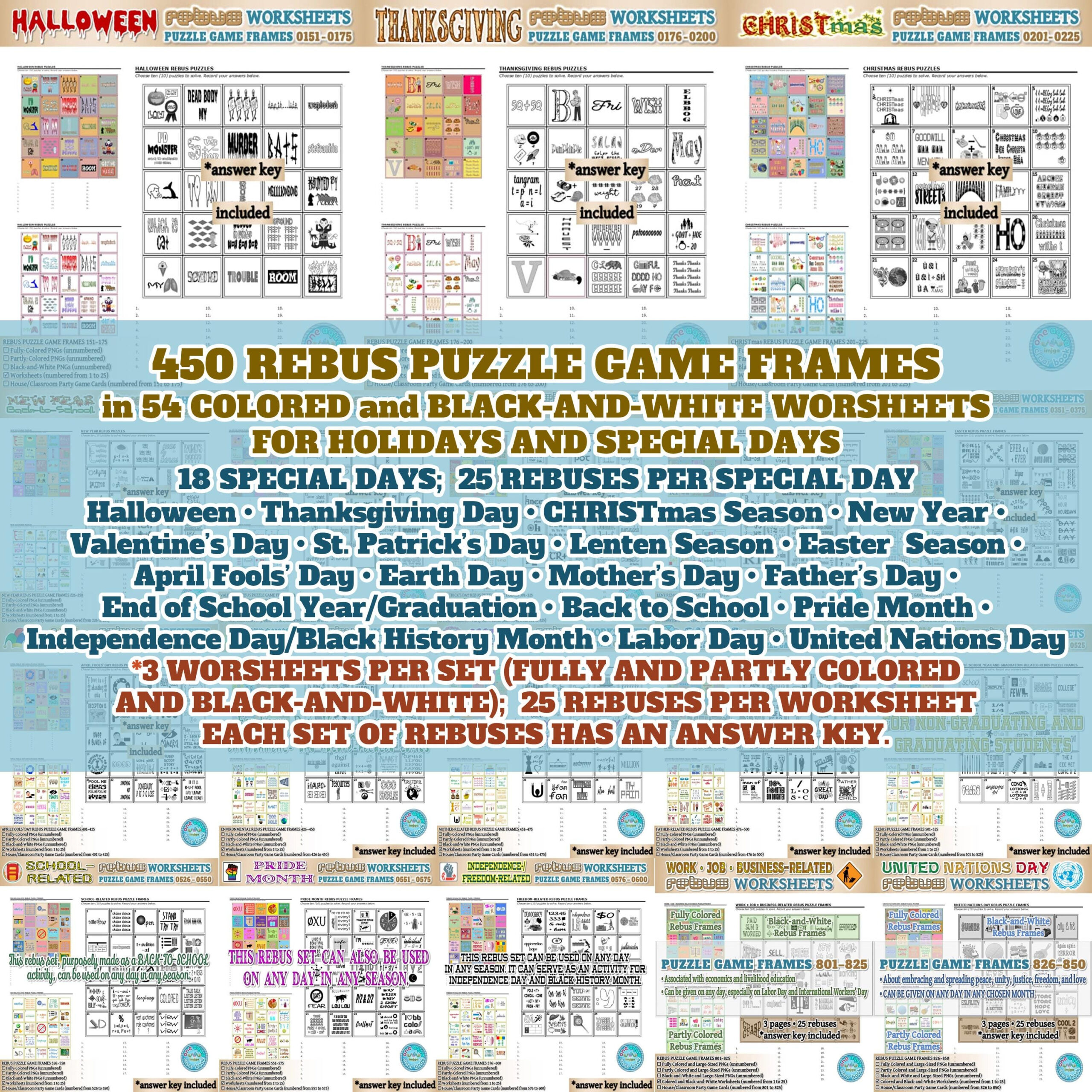 Easter Rebus Puzzles - Etsy Uk intended for Easter Dingbats Crossword Puzzles