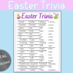 Easter Trivia With Answers   Etsy Australia Pertaining To Australian Easter Dingbats Quiz