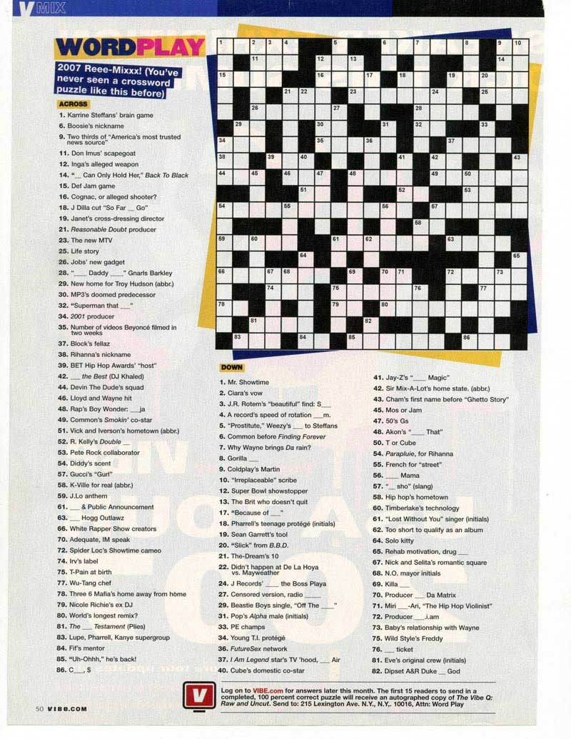 Entertainment, Music, Tv Celebs – Theme Crosswords inside Star Magazine Crosswords Printable