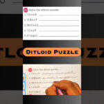 🙄 Solve The Ditloid Puzzle 😝. #Activity #Shorts #Puzzle #Ditloid With Regard To Ditloid Puzzle Solver