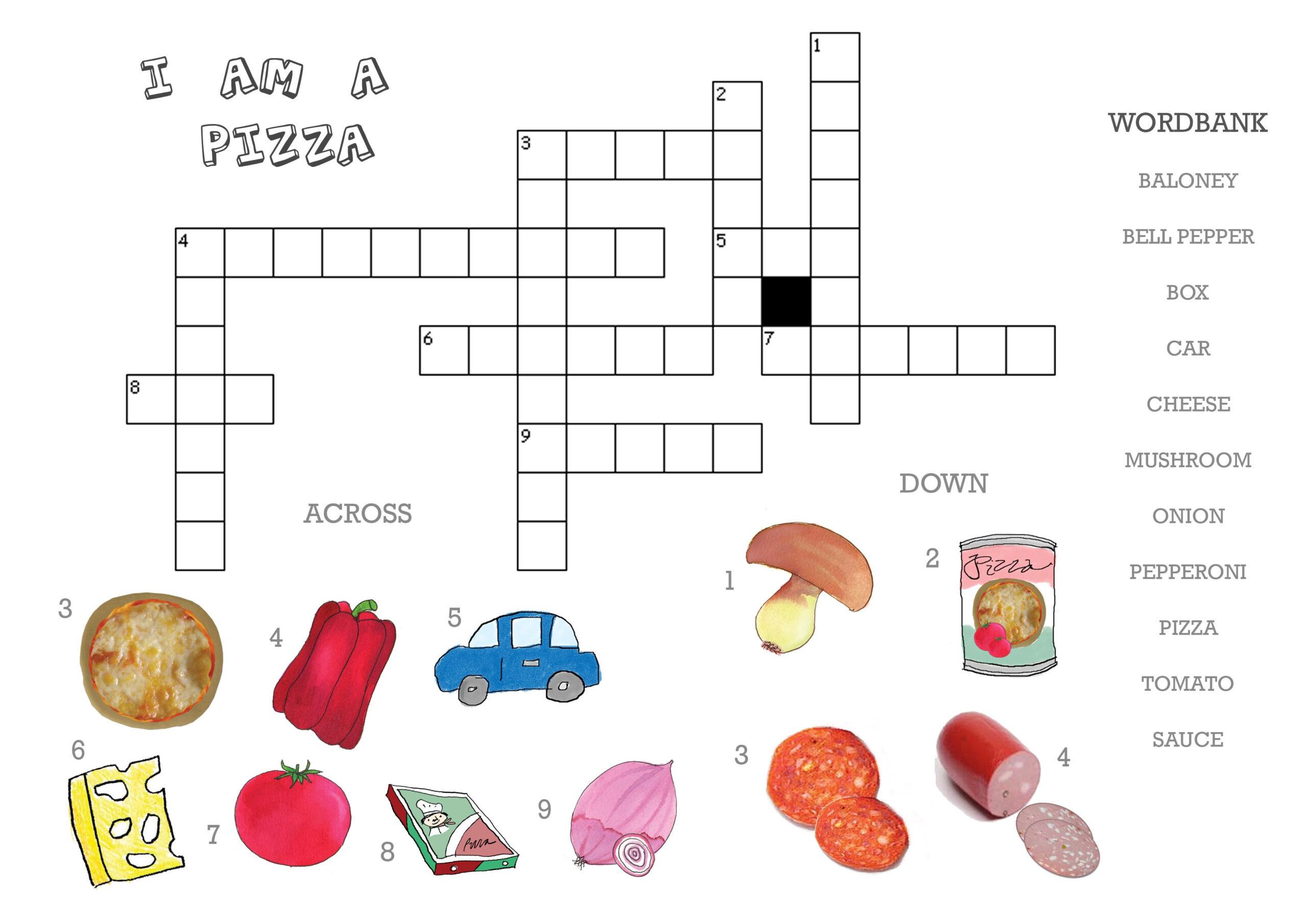 Food | Articulation360 for Italian Food Crossword Kids Printable
