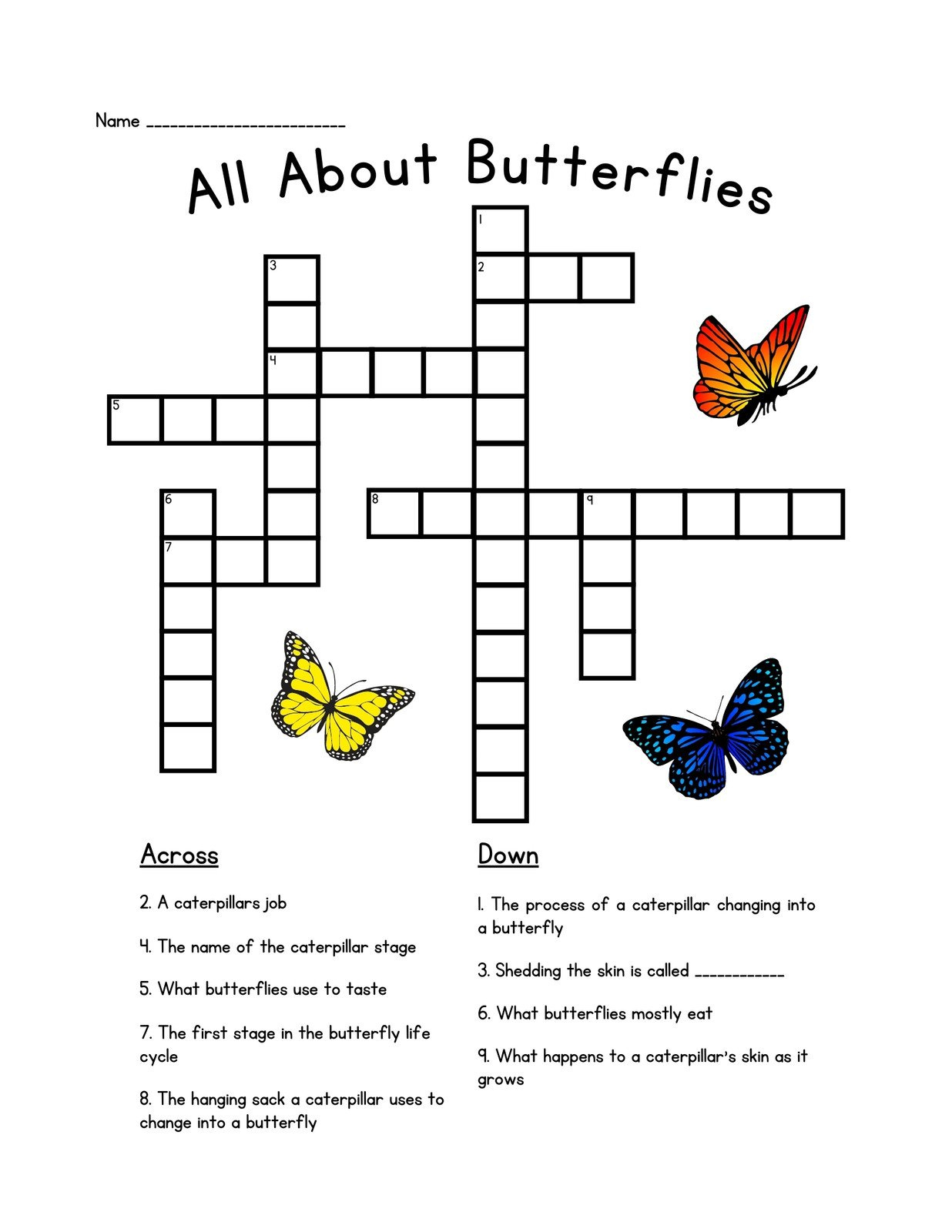 Free And Customizable Crossword Puzzle Templates | Canva intended for Free Online Crossword For 5 Year Olds