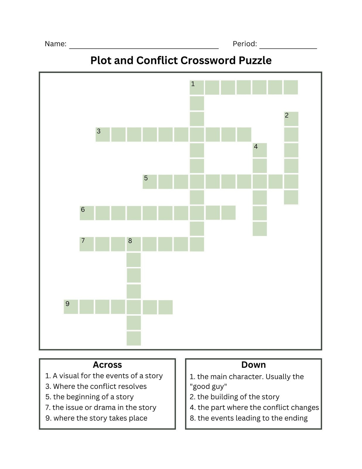 Free And Customizable Crossword Puzzle Templates | Canva regarding Blank Crossword Grid Printable