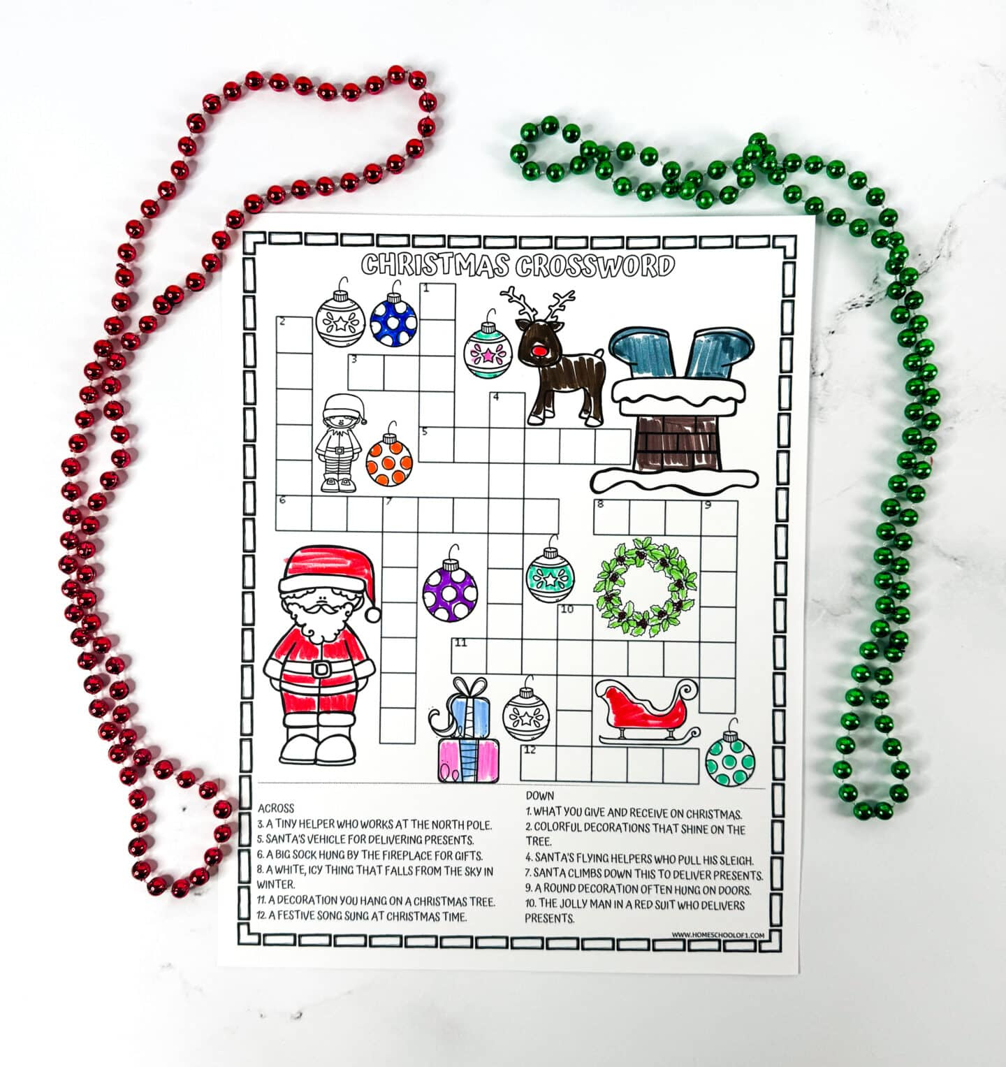 Free Christmas Crossword Printable within Free Crossword Puzzles Festive