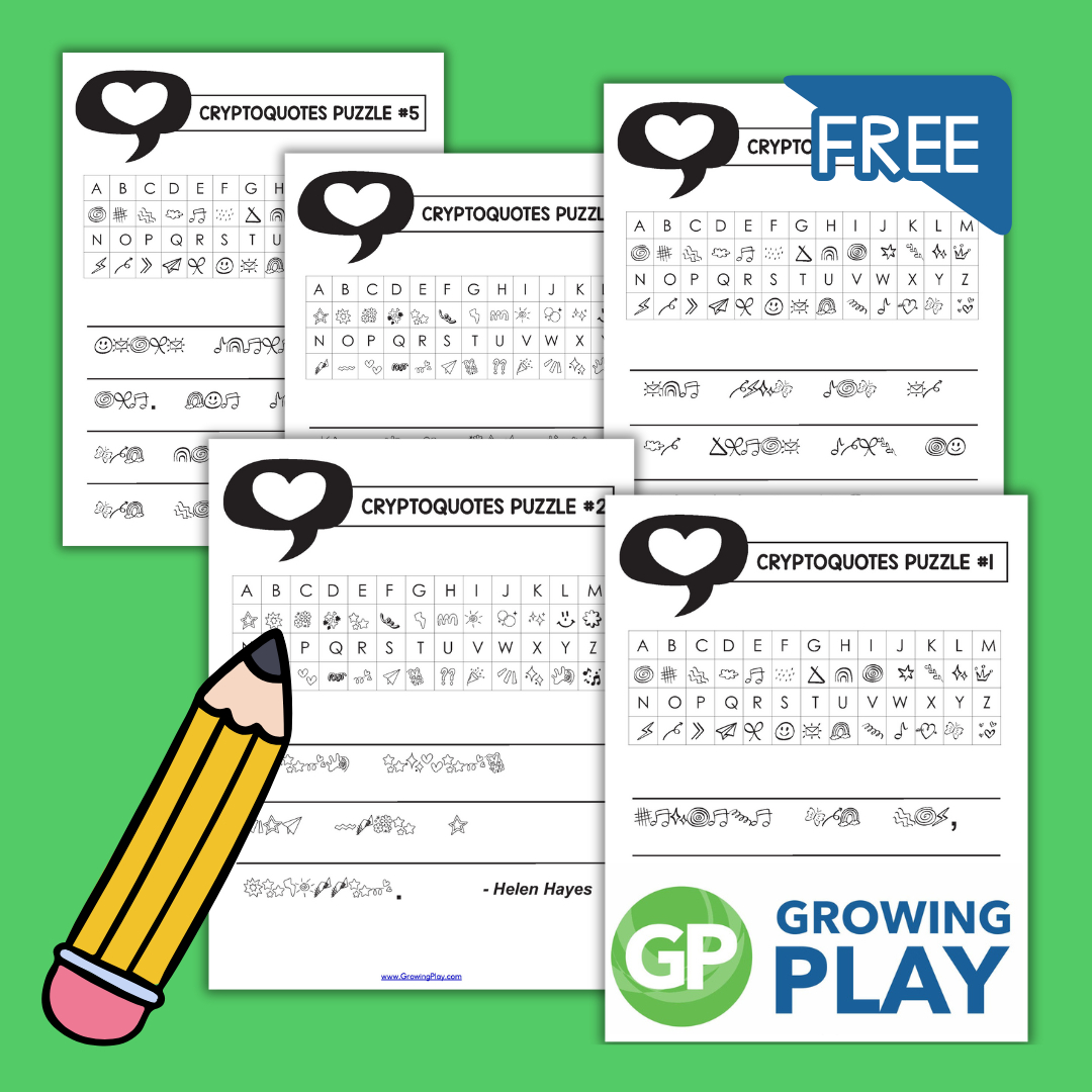 Free Cryptoquote Puzzles Printable - Growing Play for Free Printable Cryptoquips with Clue Letter