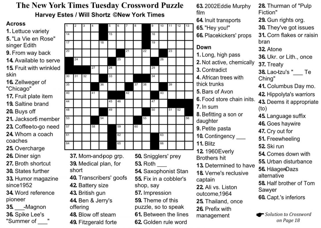Free Printable Frank Longo Sunday Crossword Puzzles - Longo 12 13 regarding Frank Longo Sunday Premier Printable 2019 Crossword