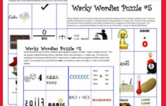 Free Wacky Wordie Printables And Google Slide™ Versions with Wacky Wordies with Answers Printable