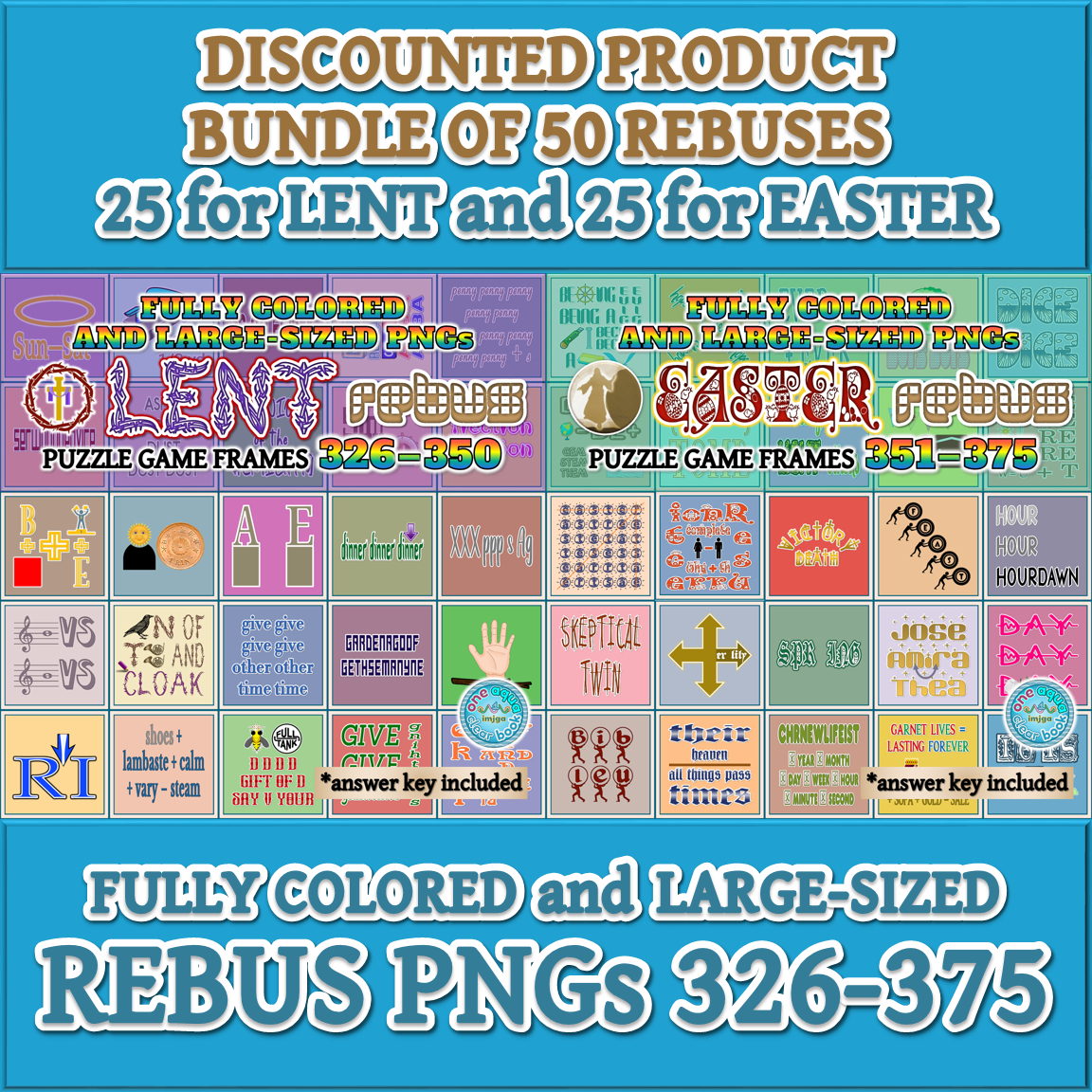 Fully Colored Lent And Easter Rebus Puzzle Pngs 326–375 | Made pertaining to Easter Rebus Printable