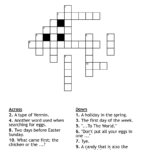 Happy Easter Crossword   Wordmint Regarding Easter Crossword With Word Bank