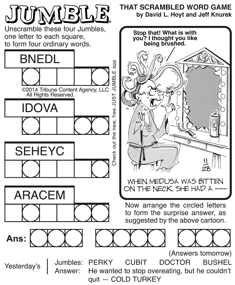 Here&amp;#039;S The Missing Jumble Puzzle Picture | Peninsula Daily News within Daily Jumble Black And White Printable