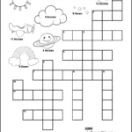 In The Sky Crossword Puzzle For Kids   Tree Valley Academy Within 7 Free Printable Crosswords