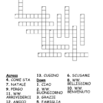 Italian Phrases Crossword   Wordmint Pertaining To Italian Crossword Puzzles Free Printable