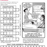 Jumble   Puzzles Intended For Today’S Printable Jumble