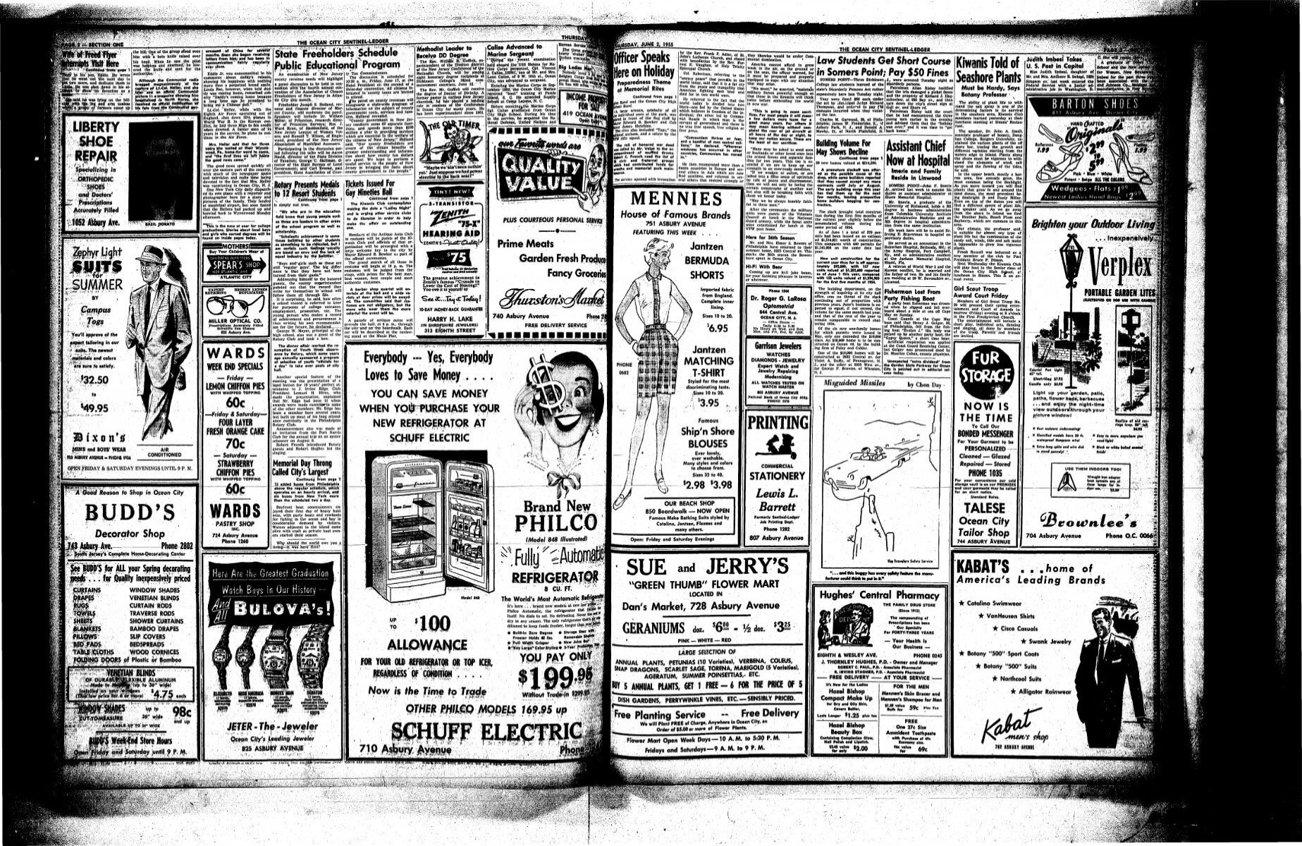 Jun 1955 - On-Line Newspaper Archives Of Ocean City throughout Longo Gaffney Charles-Preston Crossword Puzzles Printable