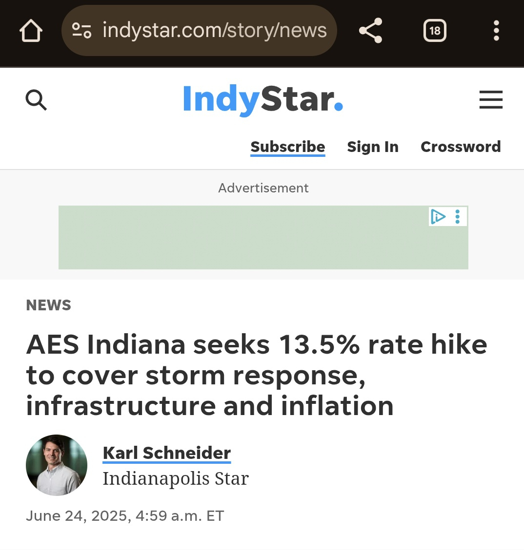 Kelly Evans On X: &amp;quot;Our Usage Went Down 10% Last Month Our Bill throughout Indystar Crossword