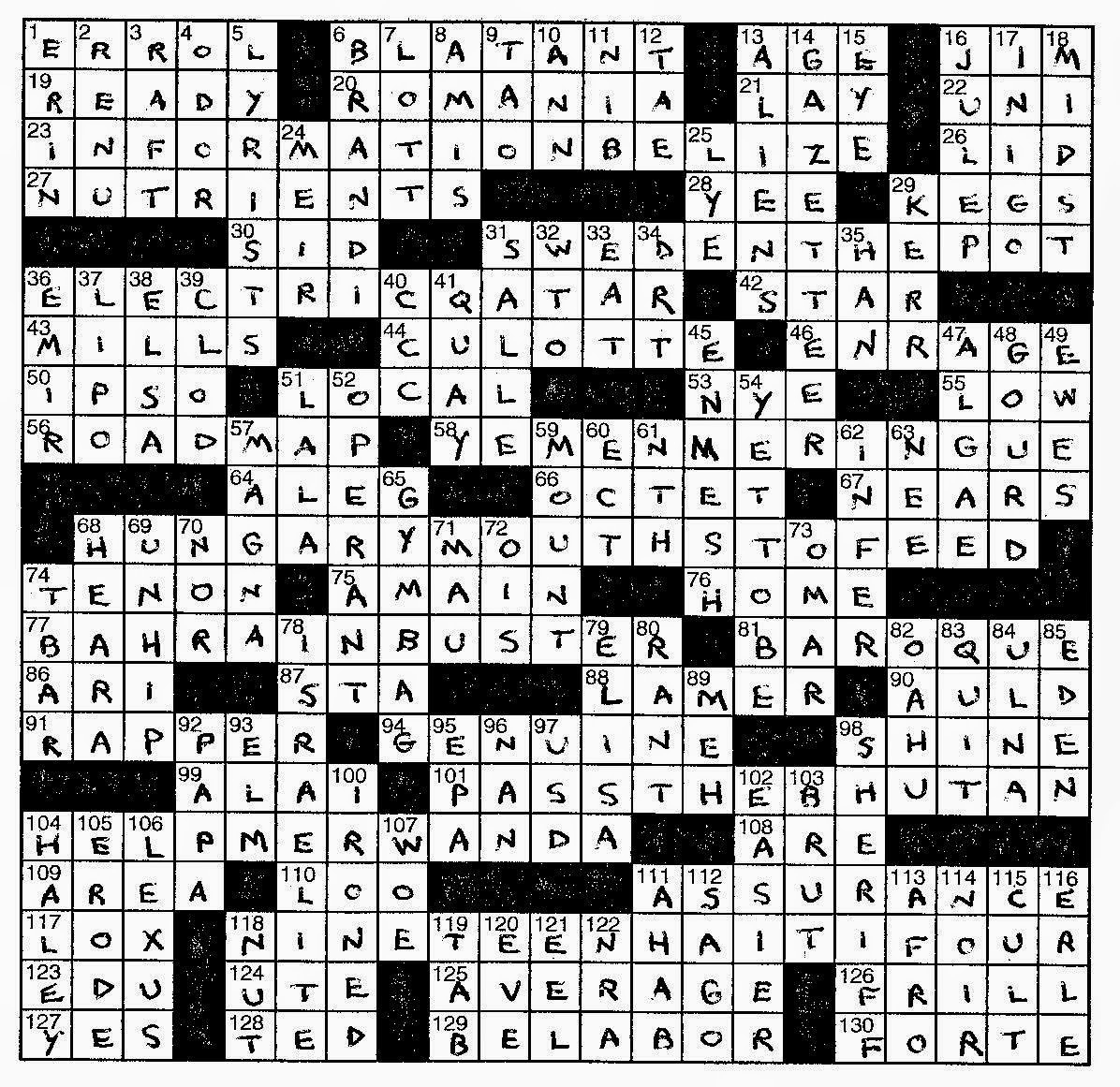 Lem&amp;#039;S Levity: Port Cities pertaining to Frank A Longo Printable Crossword Puzzles