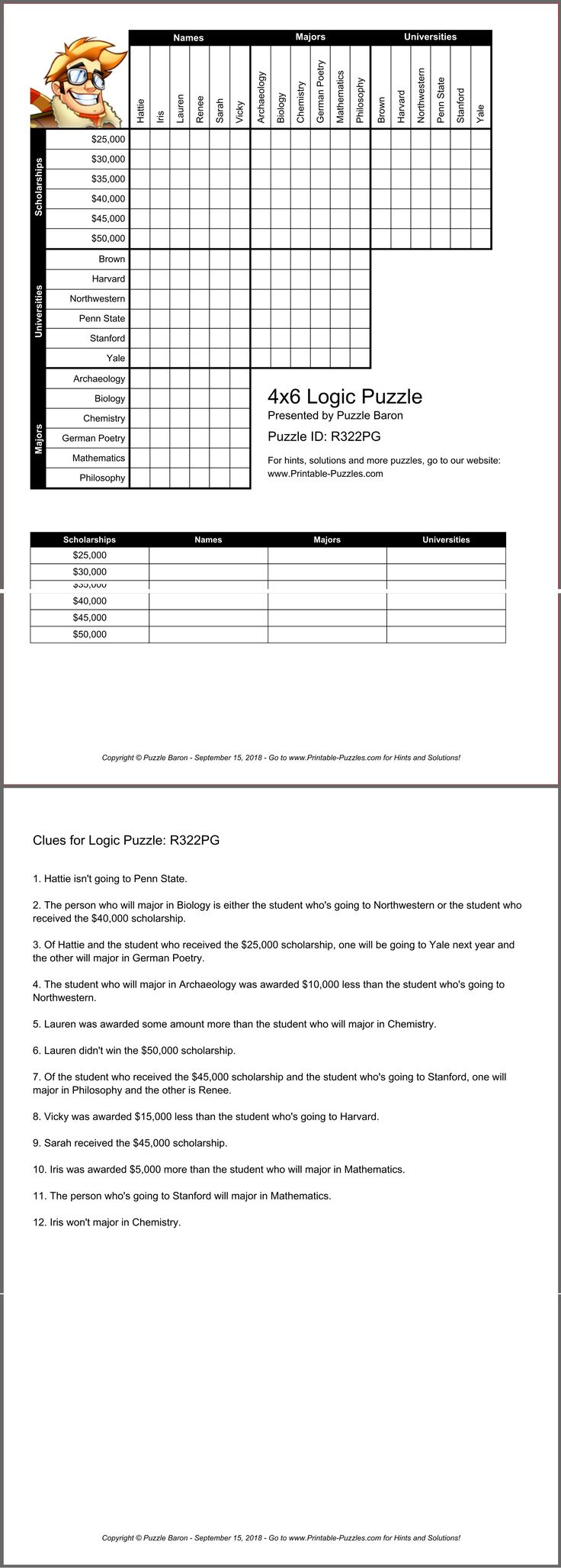 logic puzzles and brain teasers for students inside printable logic puzzle baron Logic Puzzles And Brain Teasers For Students inside Printable Logic Puzzle Baron