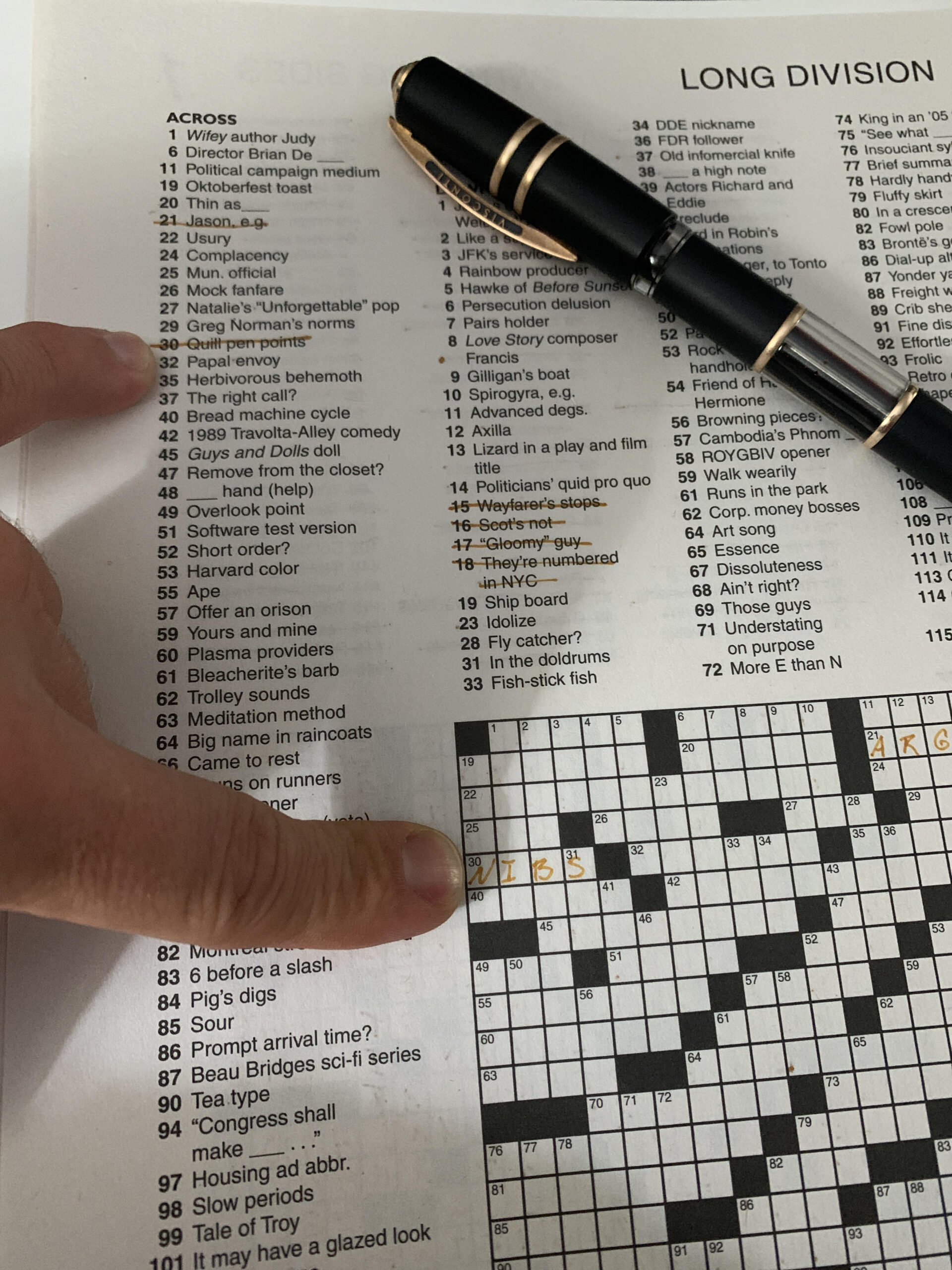 Look At What Came Up In My Crossword! : R/Fountainpens with Frank Longo Premier Crossword Puzzles Version 1 6 11