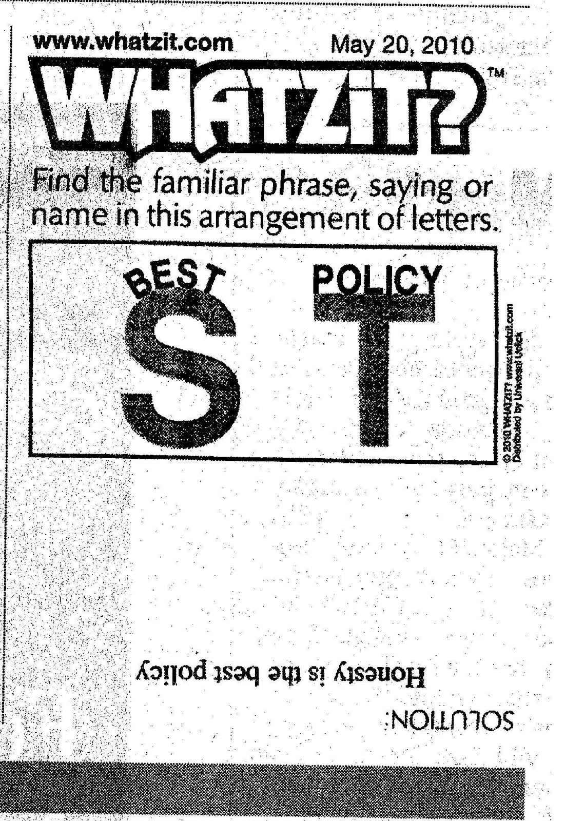 Mr. Verb: Fail! Dialect Dependent Puzzle for Whatzit Puzzle Answers