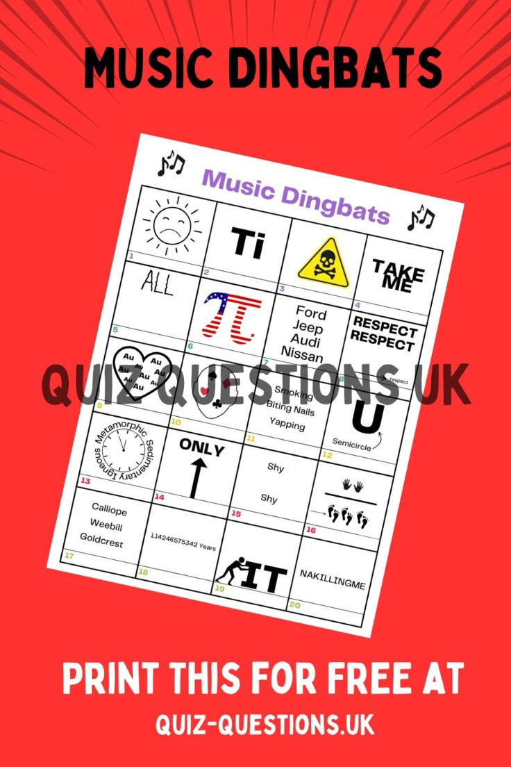 Music Dingbats regarding Dingbats For Seniors
