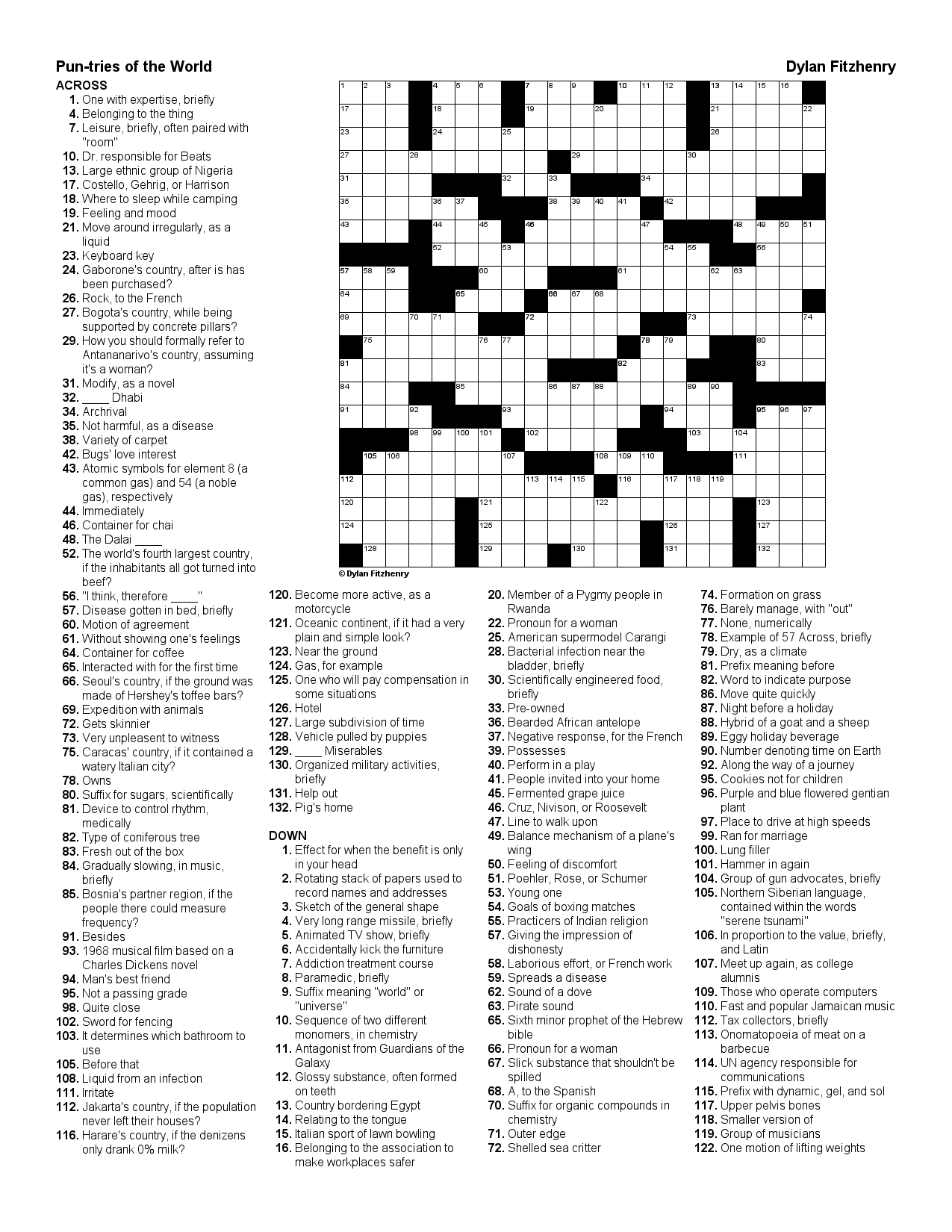 New To Making Crosswords, But It&amp;#039;S Fun. Here&amp;#039;S One I Made Earlier in Advocate Printable Longo Crossword