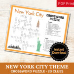 New York City Crossword Puzzle Printable Game, Fun Travel Club Regarding How To Print Star Ledger Crossword