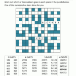Number Fill In Puzzles With Free Ditloids With Answers