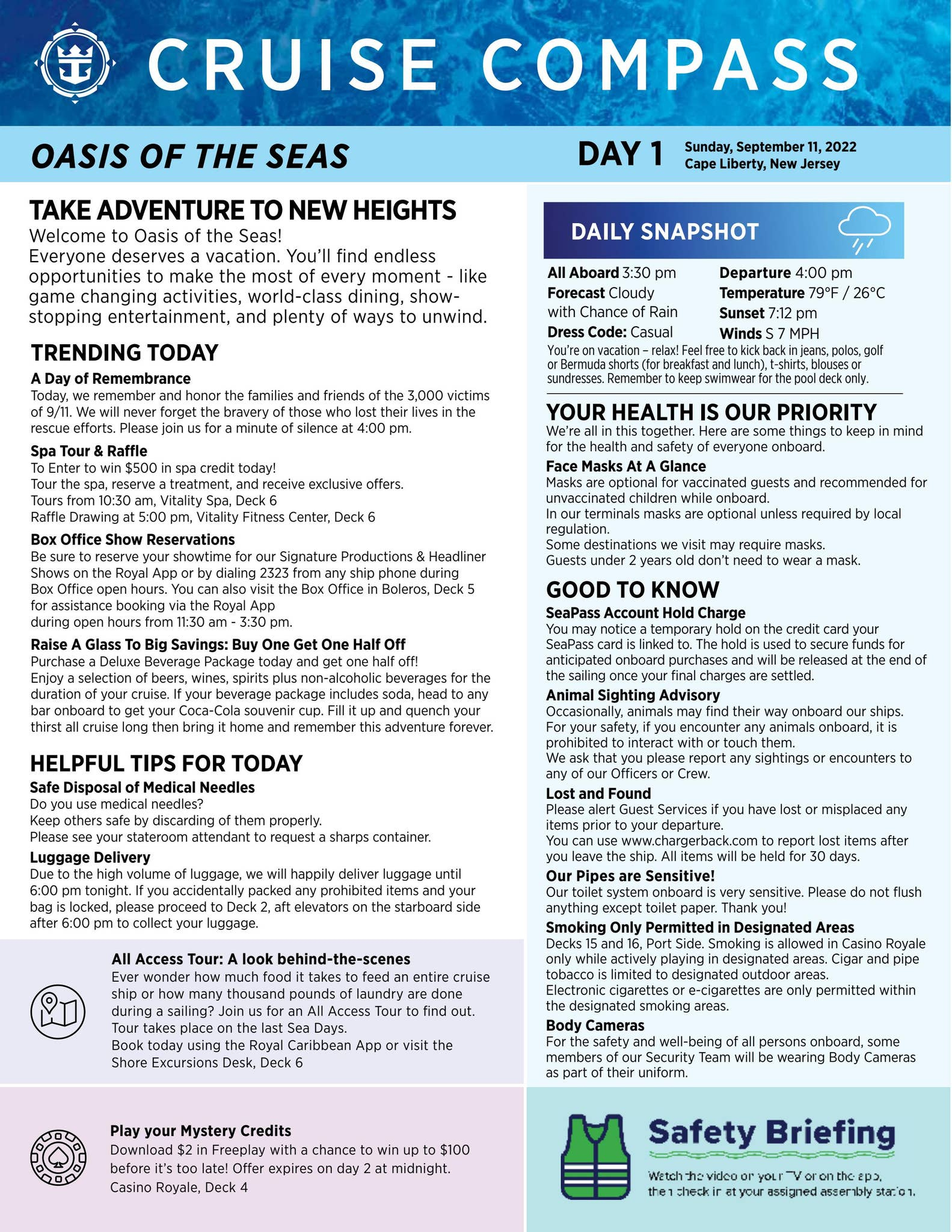 Oasis Of The Seas 7-Night Bahamas &amp;amp;Amp; Perfect Day At Cococay regarding East Guard Line Tribond