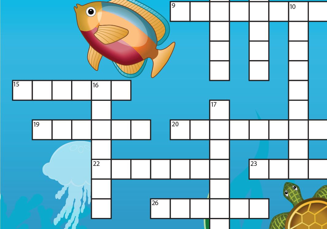 Ocean Crossword Primary Resource - National Geographic Kids intended for Online Crosswords For 6 Year Olds