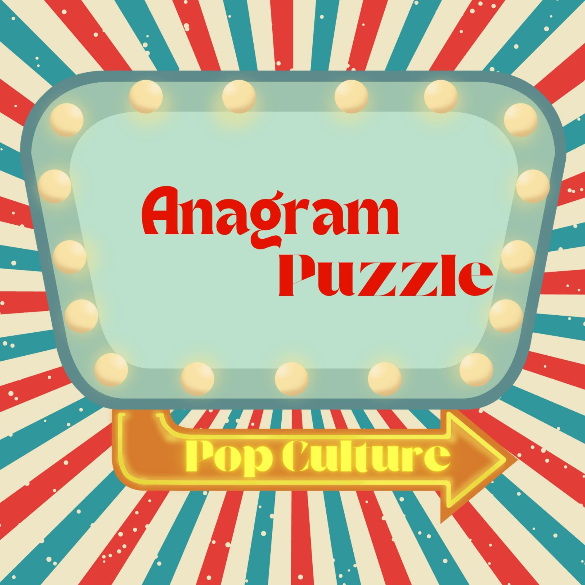 Pop Culture Anagram Puzzles, Anagram Puzzles For Adults, Printable for Adult Anagram Printable