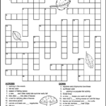 Printable 4Th Grade Fall Crossword Puzzle   Tree Valley Academy Inside 7 Printable Crossword Puzzles