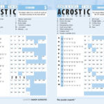 Printable Acrostic Puzzles   Printable Design Resources Pertaining To Acrostic Puzzles Printable
