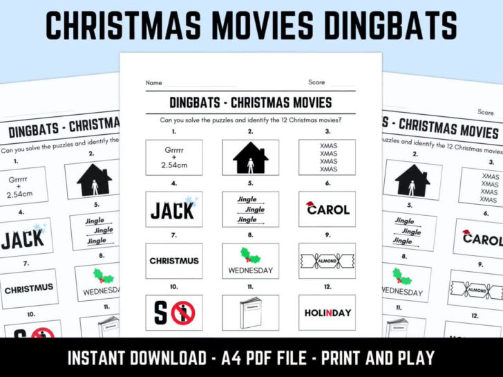 Christmas Song Dingbat Puzzles Adult Printable Christmas Song Dingbat Puzzles Adult Printable