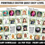 Printable Easter Character Picture Quiz Easy Level   Etsy Intended For Easter Dingbats Printable